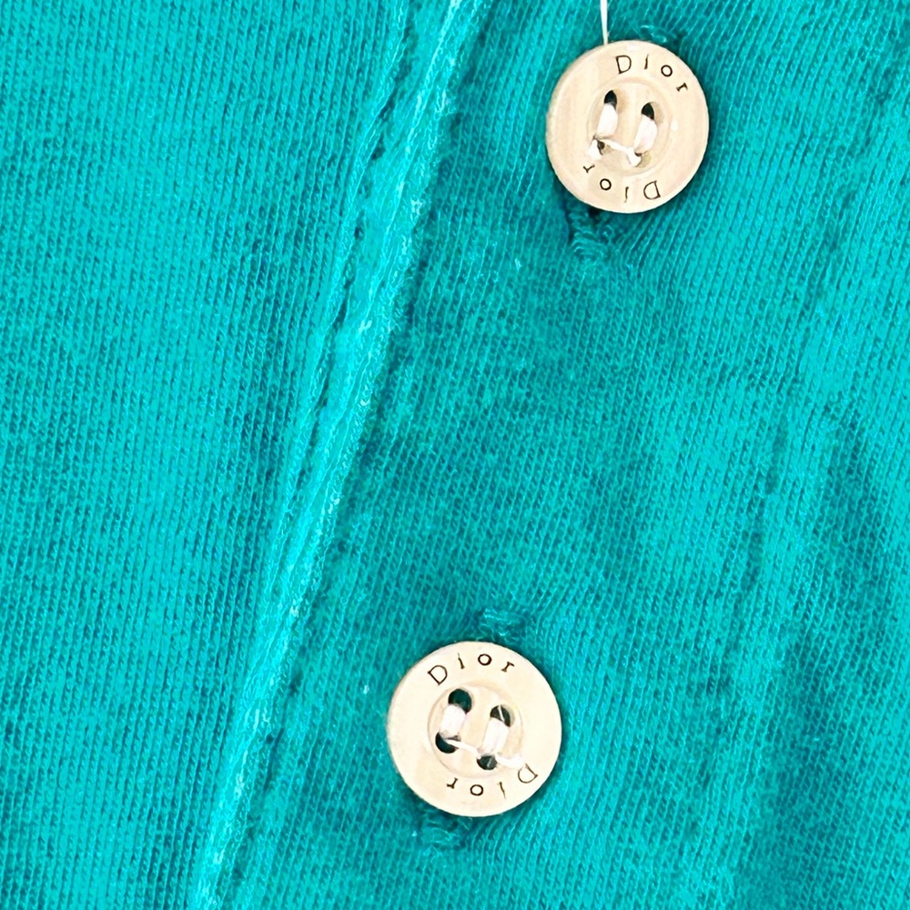 Christian Dior Vintage Teal Polo Medium - Picture 3 of 6